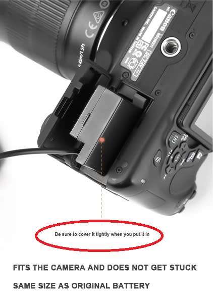 Power Bank LP-E8 USB Cable DR-E8 ACK-E8 DC Coupler for Canon EOS 550D 600D 650D 700D