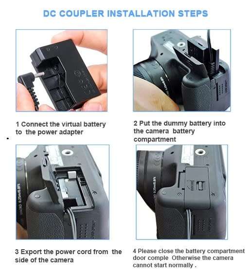 Power Bank LP-E8 USB Cable DR-E8 ACK-E8 DC Coupler for Canon EOS 550D 600D 650D 700D