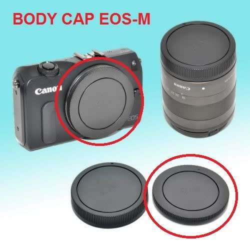 Unbranded Generic Body Cap and Lens rear Cap for Canon EOS-M