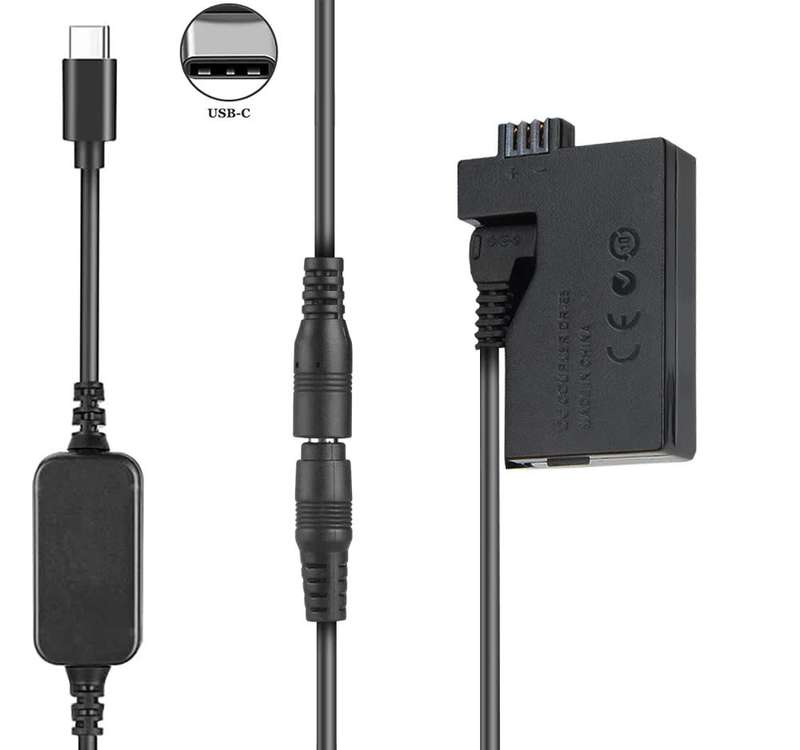 Power Bank LP-E5 TYPE-C Cable DR-E5 ACK-E5 DC Coupler for Canon EOS 450D 500D 1000D