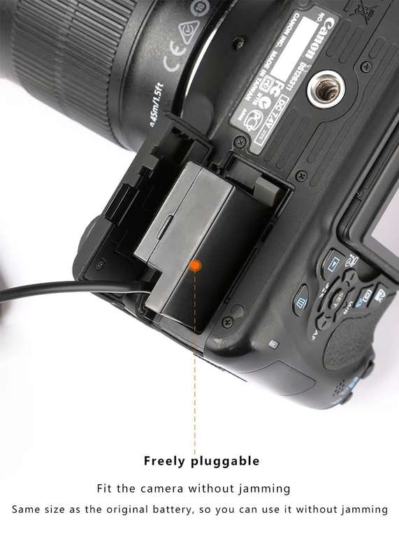Power Bank LP-E8 TYPE-C Cable DR-E5 ACK-E8 DC Coupler for Canon 550D 600D 650D 700D etc.