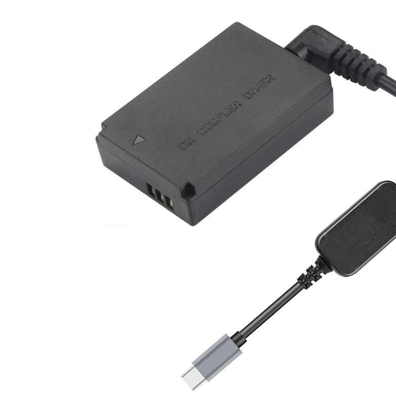 Power Bank LP-E12 Type C Cable DR-E12 ACK-E12 DC Coupler -Canon EOS M M2 M10 M100 M200 M50 M50 MK 2