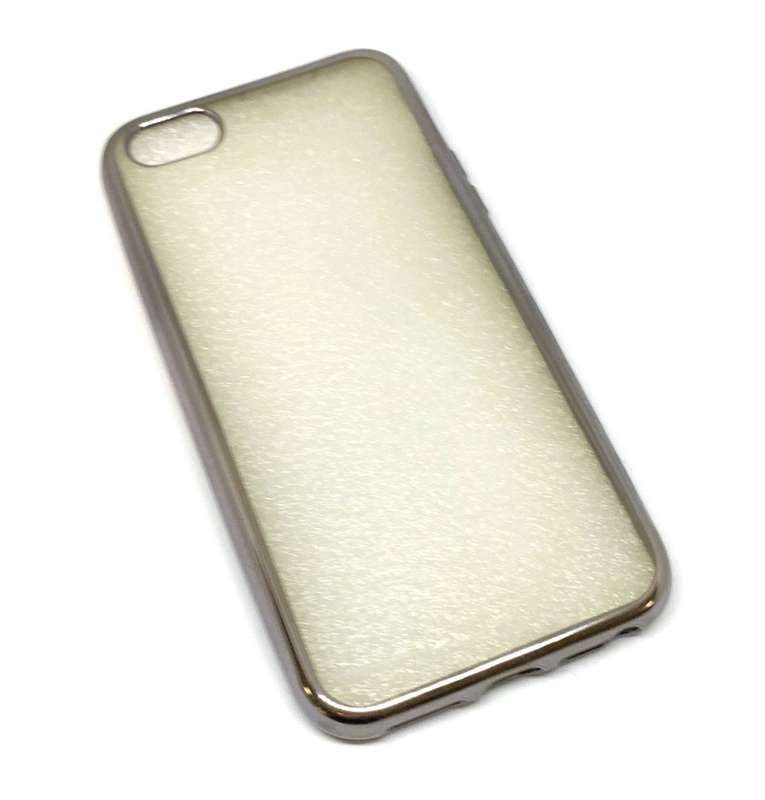 Grey Glossy Silicon Soft Protector Rubber TPU PC Cover Case For iPhone 5 5S