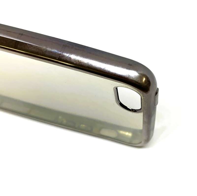 Grey Glossy Silicon Soft Protector Rubber TPU PC Cover Case For iPhone 5 5S