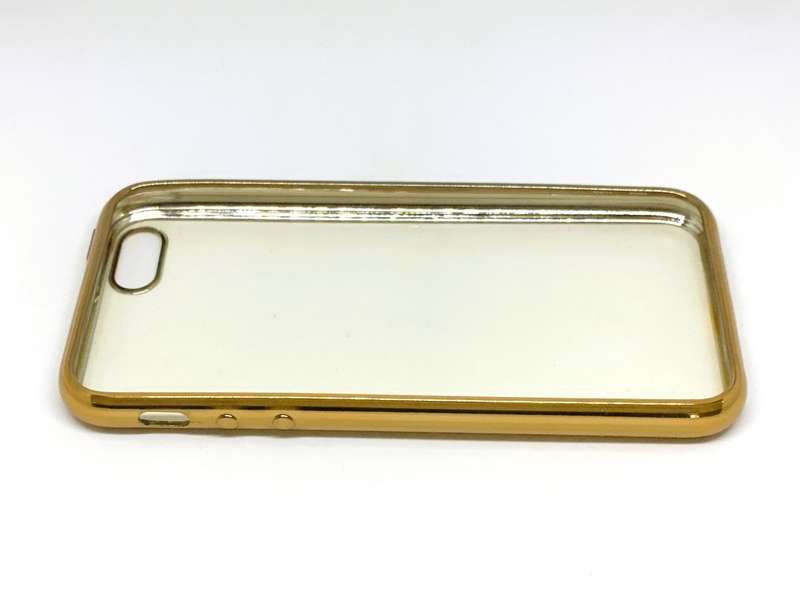 GOLD Glossy Silicon Soft Protector Rubber TPU PC Cover Case For iPhone 5 5S