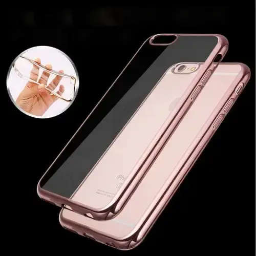 Ultra Slim Soft Silicone Crystal Clear TPU Case Cover For iPhone 6 6s - ROSE GOLD