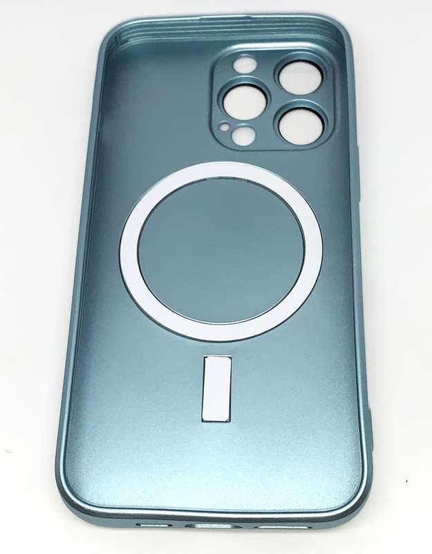 PVC Cover with Cordless Charge Amplifier & Glass Camera Protectors for iPhone 13Pro (Diamond Silver)