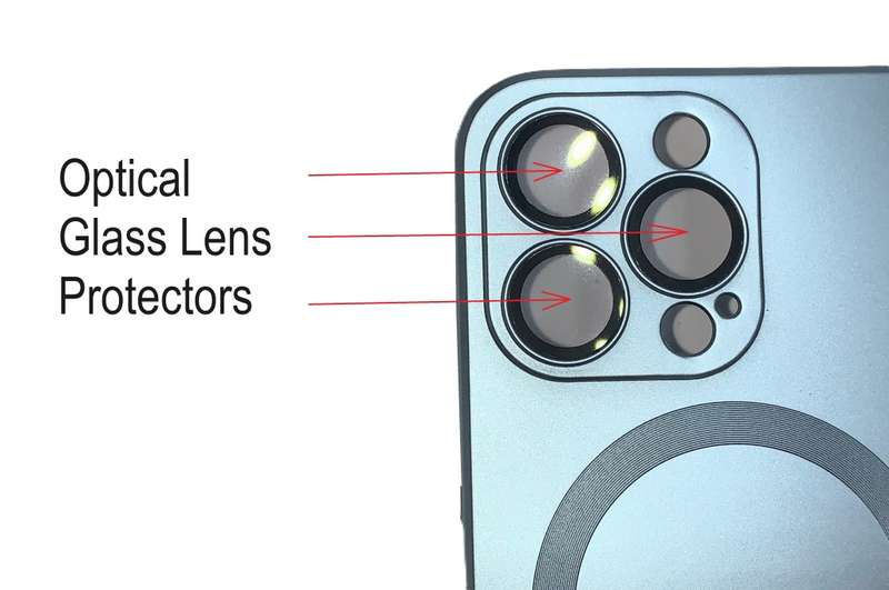 PVC Cover with Cordless Charge Amplifier & Glass Camera Protectors for iPhone 13Pro (Diamond Silver)