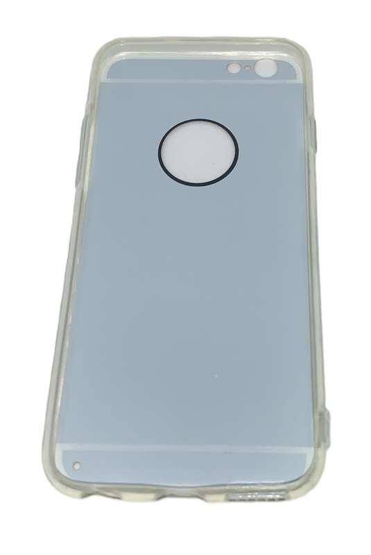 Silver Glossy Silicon Soft Protector Rubber TPU PC Cover Case For iPhone 6+ (5.5)