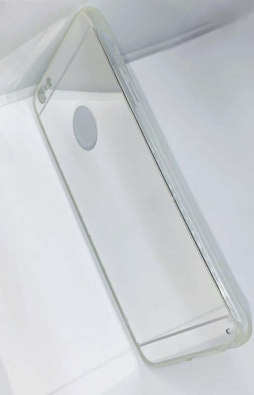 Silver Glossy Silicon Soft Protector Rubber TPU PC Cover Case For iPhone 6+ (5.5)