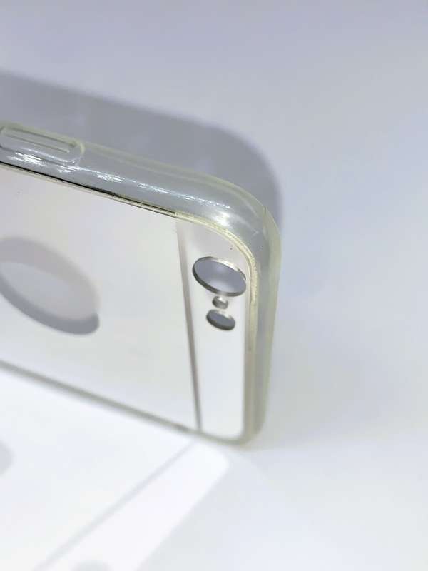 Silver Glossy Silicon Soft Protector Rubber TPU PC Cover Case For iPhone 6+ (5.5)
