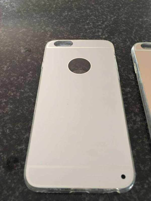 Silver Glossy Silicon Soft Protector Rubber TPU PC Cover Case For iPhone 6+ (5.5)