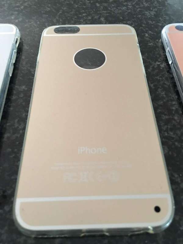 Gold Glossy Silicon Soft Protector Rubber TPU PC Cover Case For iPhone 6 (4,7)