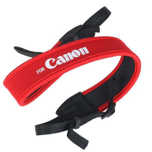 Neoprene Red Neck Strap for Canon Cameras