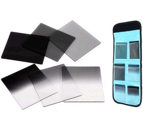 6pcs Filter Set for Cokin P Type Filter (ND 2,4,8 Gradual Grey / Monotone)