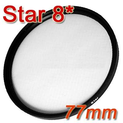 8-point star Filter for lens with 77mm Filter Thread
