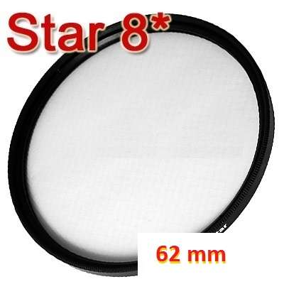8-point star Filter for lens with 62mm Filter Thread