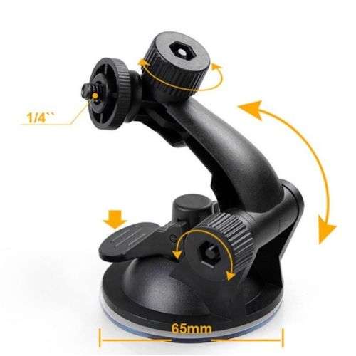 Windshield Suction Cup Mount for GoPro Hero 2 3 4 Camera and smaller Digital Cameras