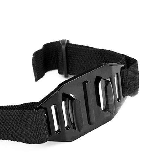 Black Vented Safety Head Strap for Bicycle Helmet for GoPro Hero, SJ4000 SJ5000 SJ6000