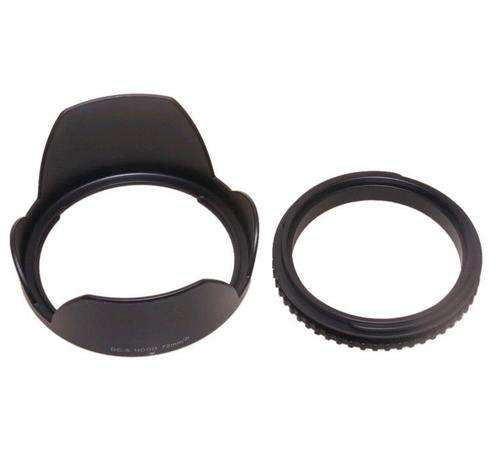 Universal screw-on Lens Hood - Petal Shape - for 58mm Filter Threaded Lenses