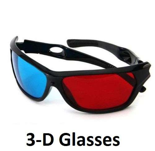 3D Red Blue Glasses For Anaglyph Dimensional Movie Game DVD