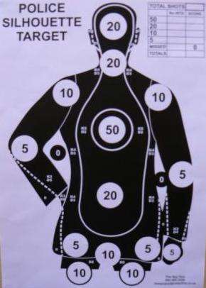 Police ADVANCE Target 10 x A3 Sheets Ideal for Practice with Crossbow and Air Rifles