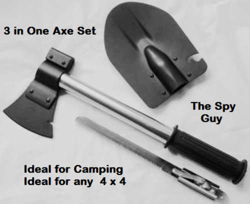 3 in 1 Axe Shovel Saw Camping 4x4 Gear Multi Tool