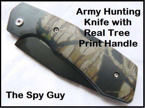 Military Army Real Tree Bush Blade 20.5cm Foldable Blade Camo Style Print