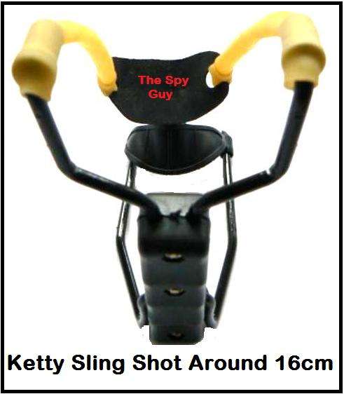 Ketty Sling Shot 16cm with Rubber Band Can Use Metal BB Balls Solid Steel Frame
