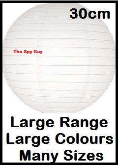 Lantern 1x WHITE Paper Around 30cm Other Colour Available Birthdays Weddings Parties Functions