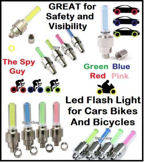 Flash Light Led Cap Pack of 2 for Tyre and Wheel use on Car Bike Bicycle