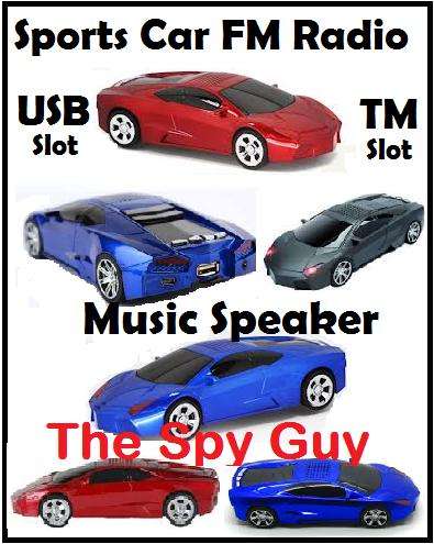 Car SPORTS FM Radio Music Speaker uses USB and TF Assorted Colours 19.5cm Long