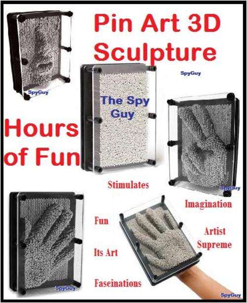 Pin Art 3 Dimensional Pin Sculpture 20.5cm x 15cm Loads of Fun Its Art in 3D