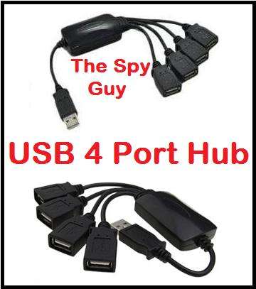 USB 4 Port Hub Ideal for extra USB Attachments for Laptops and PC