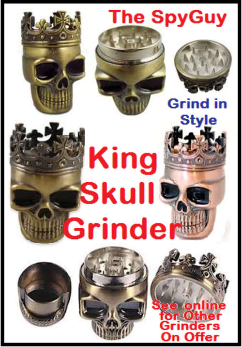 King Skull Herb Tobacco Grinder with Storage Department