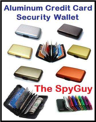 Aluminum Credit Card Security Wallet Protects Cards Holds Money and Coins Easy to Carry Around
