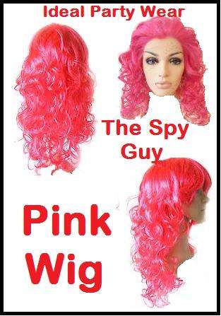 Party Wig Pink Princess Curly for Dress Up and Stag Gay Pride Childrens Parties all Girl