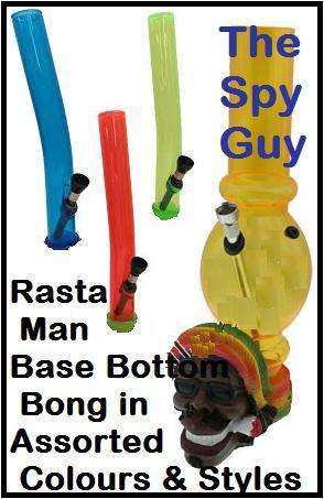 Rasta Base Bong Water Smoking Pipe in Assorted Acrylic Colours Bongs