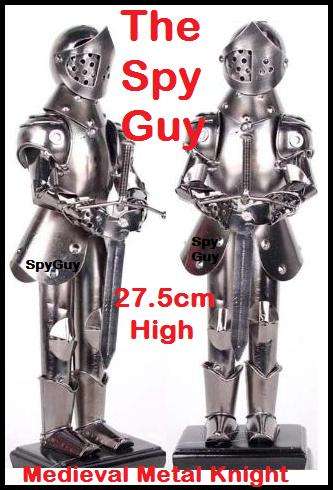 Metal Sword Medieval Crusader Knight 27.5cm High Figurine Steel Man See Other in Range