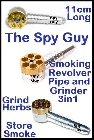 Pipe x1 Revolver Barrel Grinder & Pipe 2 in 1 for Herb Grinding Store & Smoke Funky Style