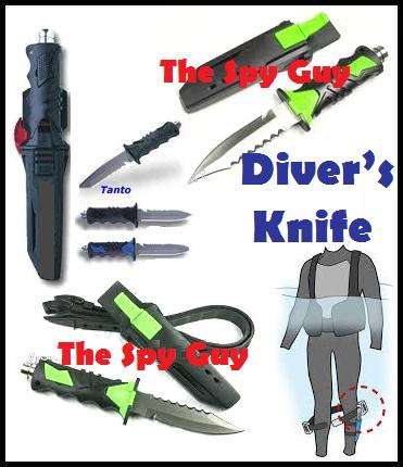 Diver Knife Cuts Fish Nets, Rope and Alga when Diving Fishing Water Sports Scuba Snorkelling