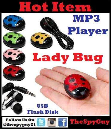 Lady Bug MP3 Multimedia Player USB Flash Disk Lady Bird in Assorted Colours
