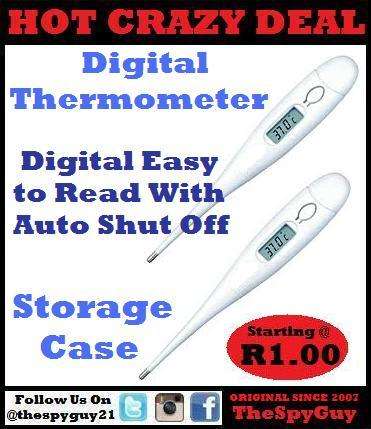 Digital Thermometer Fast Readout Digital Reader Memory Beeper Baby BARGAIN STARTING at R1.00