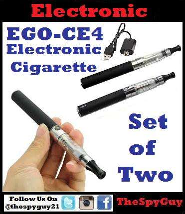 eGo CE4 Electronic Cigarette Pack of Two Fully Chargeable Atomizer Devices Healthy Smoking