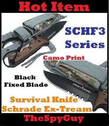 Sch rade Ex-Treame Survival Hunting Dagger SCHF3 Series Ideal Hiking Survival Knife