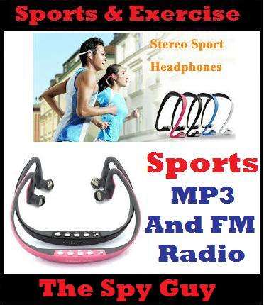 Sports MP3 Music Head Ear Phones Plays FM XSNL Enjoy the Freedom While Working Out