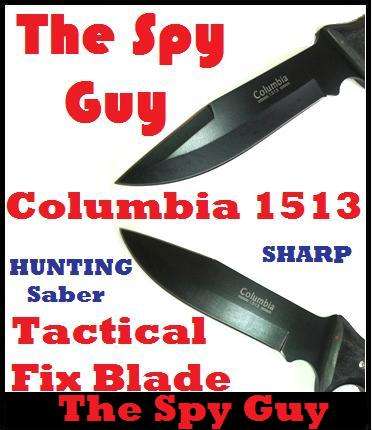 Columbia 1513 Hunting Tactical Fix Sharp Edge Blade Hunting Combat FULL TANG Carbon