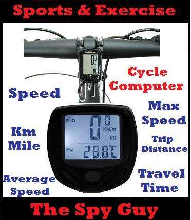 Cycle Computer Measures Speed Traveling Time Average Speed Trip Distance Maximum Speed Clock KM Mile