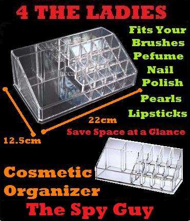 Cosmetic Organizer To Save Space at a Glance Perspex Design holds Perfume Lipsticks Nails Polish Var