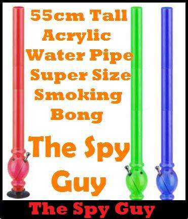 55cm Tall Bong Acrylic Water Smoking Pipe Stylish Designs Assorted Styles and Colours for Herbs